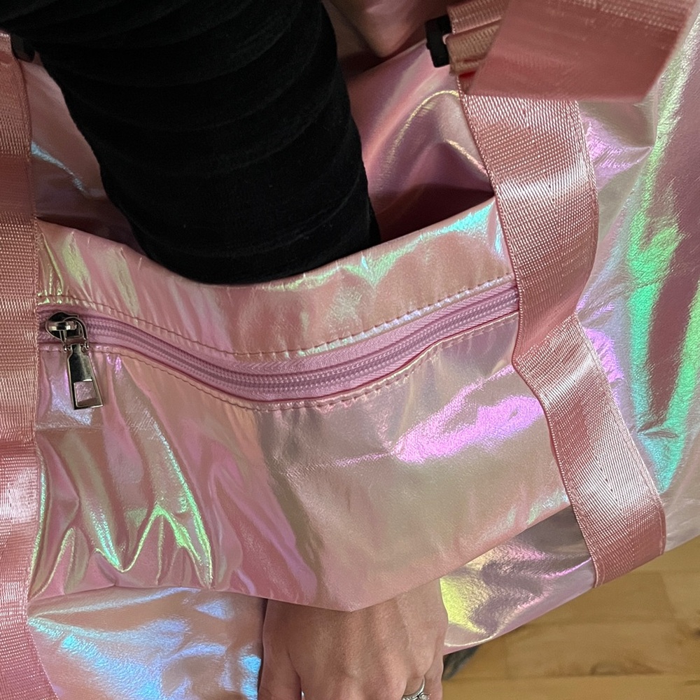 Holographic Pink Tote Bag - Picture 3 of 5